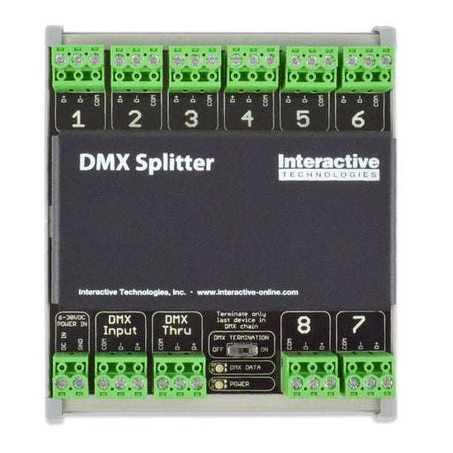 8 Port DIN Rail DMX Splitter