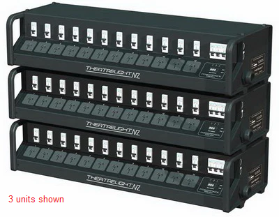 TL PowerPack Dimmer Rack 12x13a - 3 units shown