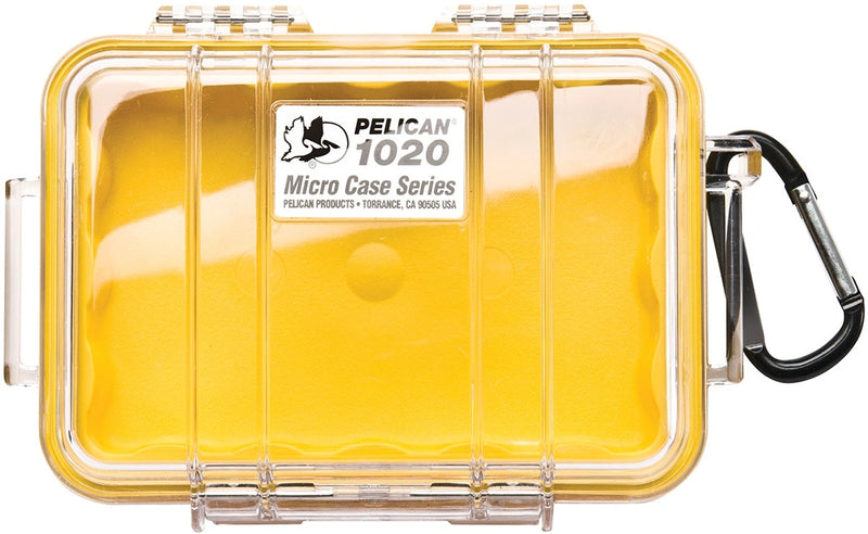 Pelican 1020 Micro Case Clear With Yellow