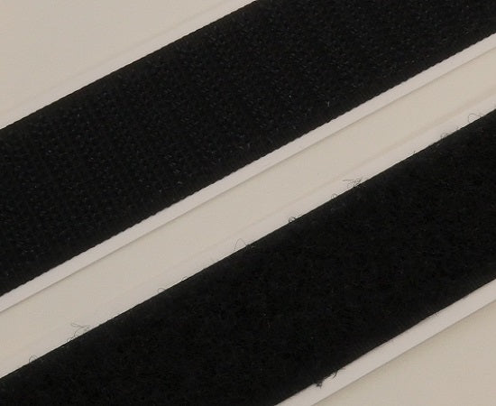 Velcro 25mm Adhesive Backed Black Sold Hook or Loop per metre