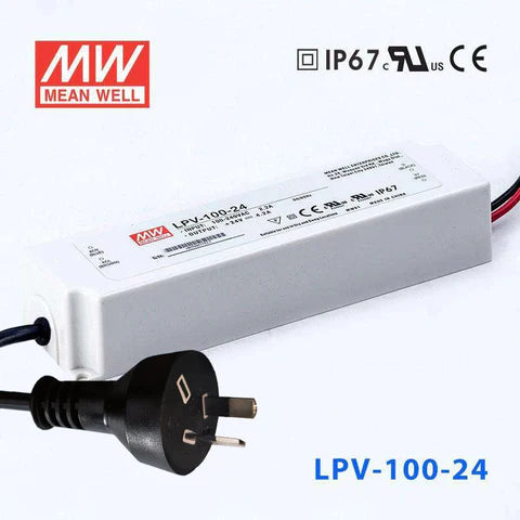 Mean Well Power Supply 100W 24V with AU/NZ Plug