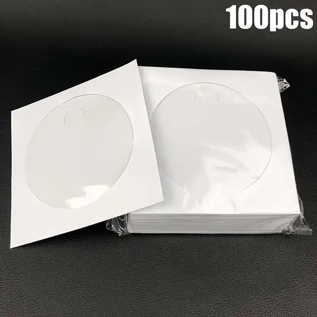 Verbatim White Paper Sleeve W Window 100Pack Dvd