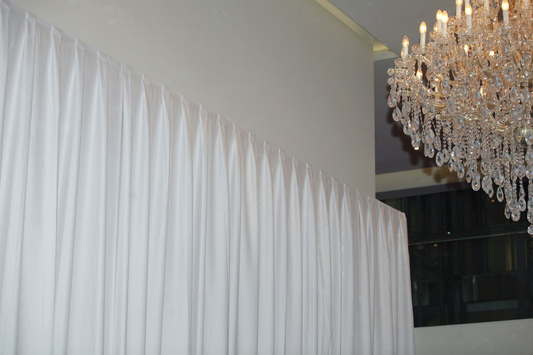 P&D curtain 330(w) x 300 (h) cm white MGS 175 g/m2 pleated