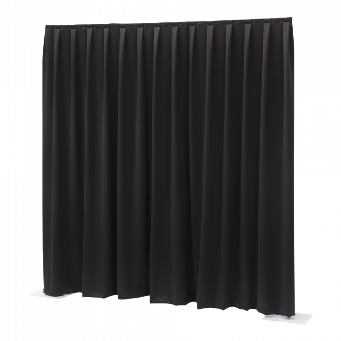 P&D curtain 330(w) x300(h) cm black MGS 175 g/m2 pleated