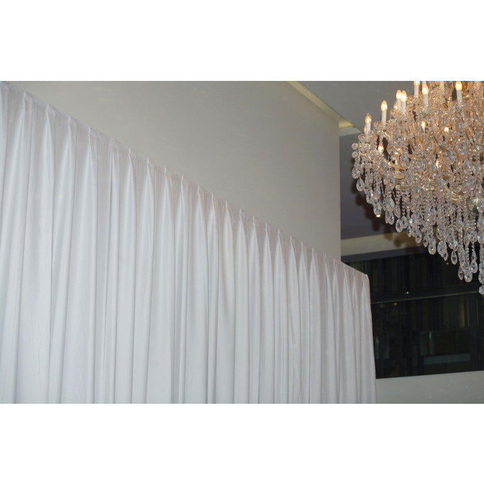 P&D curtain 330(w) x 400(h) cm white MGS 175 g/m2 pleated