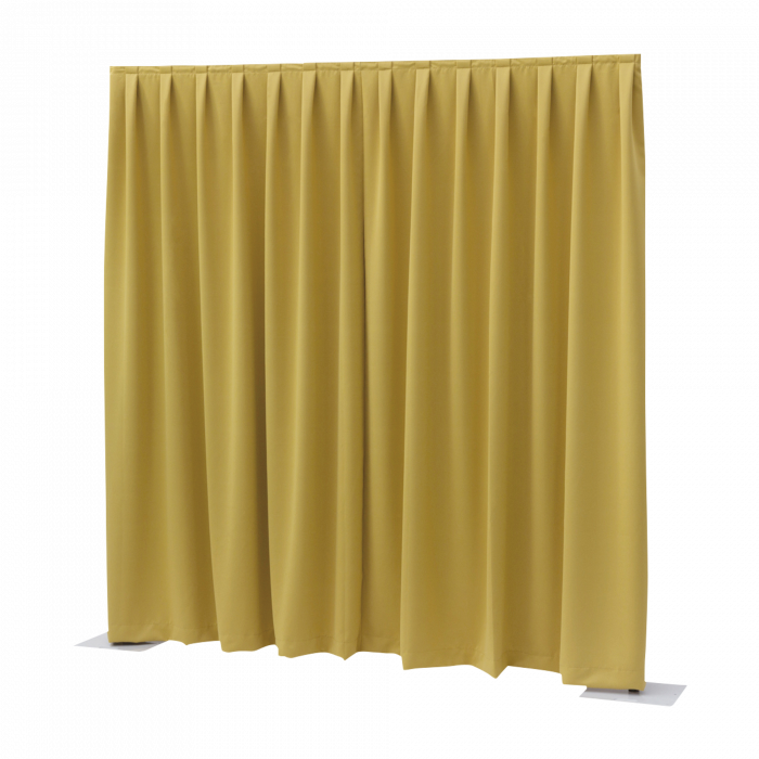 P&D curtain 330(w) x 300cm(h) cm yellow Dimout 260 g/m2 pleated