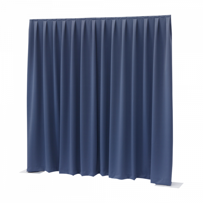 P&D curtain 330(w) x 300cm(h) cm blue Dimout 260 g/m2 pleated