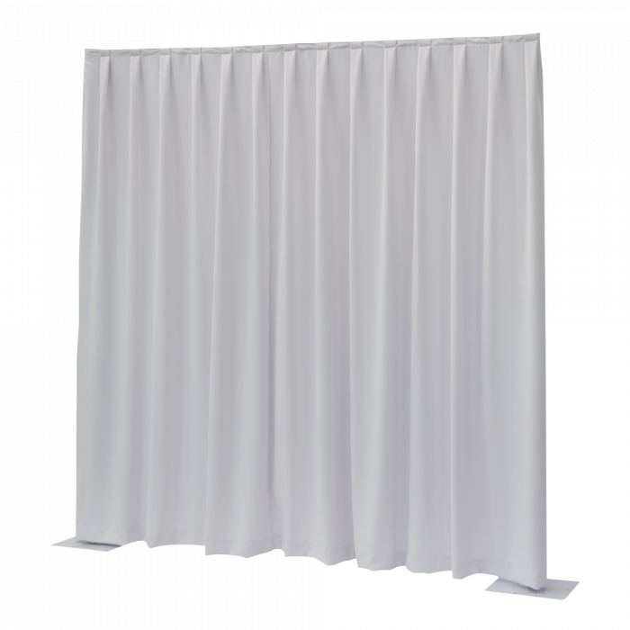 P&D curtain 330(w) x 400cm(h) cm white Dimout 260 g/m2 pleated