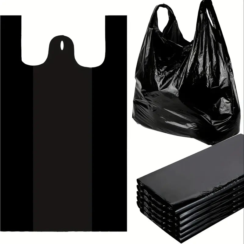 Black Rubbish Sacks - Large 80L with Handles