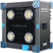 Nanlux Matrix 2500C light fixture with blue accents on a white background