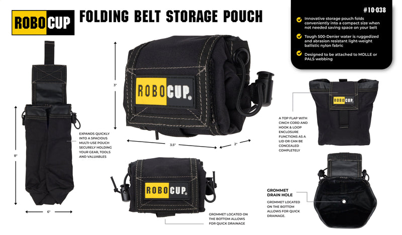 Folding Belt Storage Dump Pouch