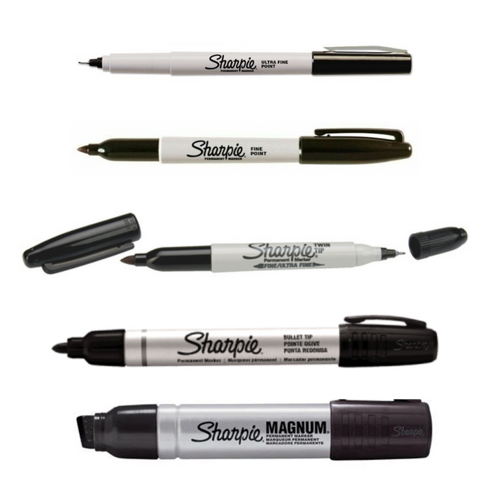 Sharpie Black Permanent Marker - Various Tips