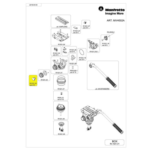 Manfrotto Cover Disc For Tilt Control Pack Of 5