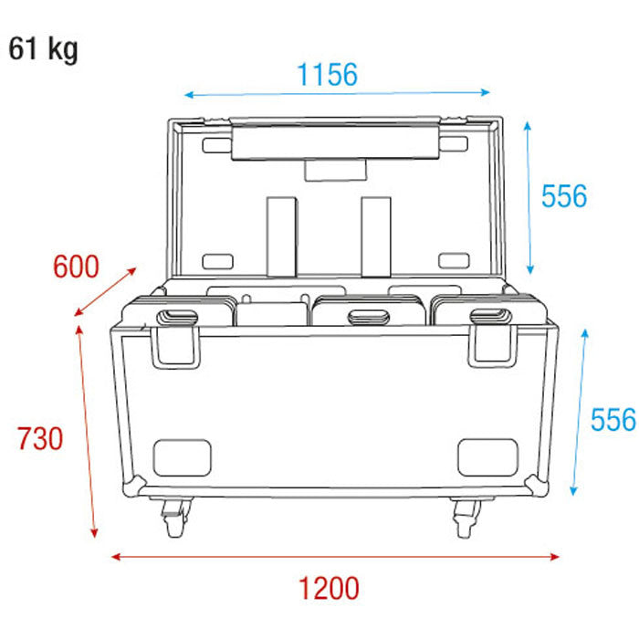 Wentex Pipe & Drape Case for FOH Kit Premium Line (up to 19m wide)