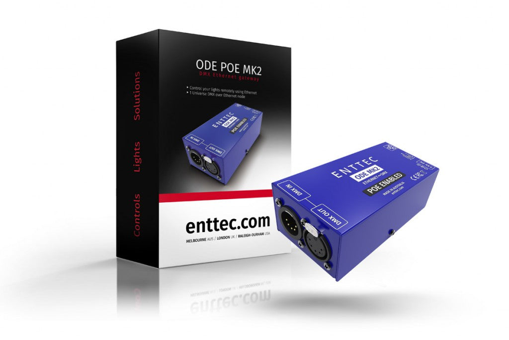 Enttec ODE - Ethernet to DMX with POE