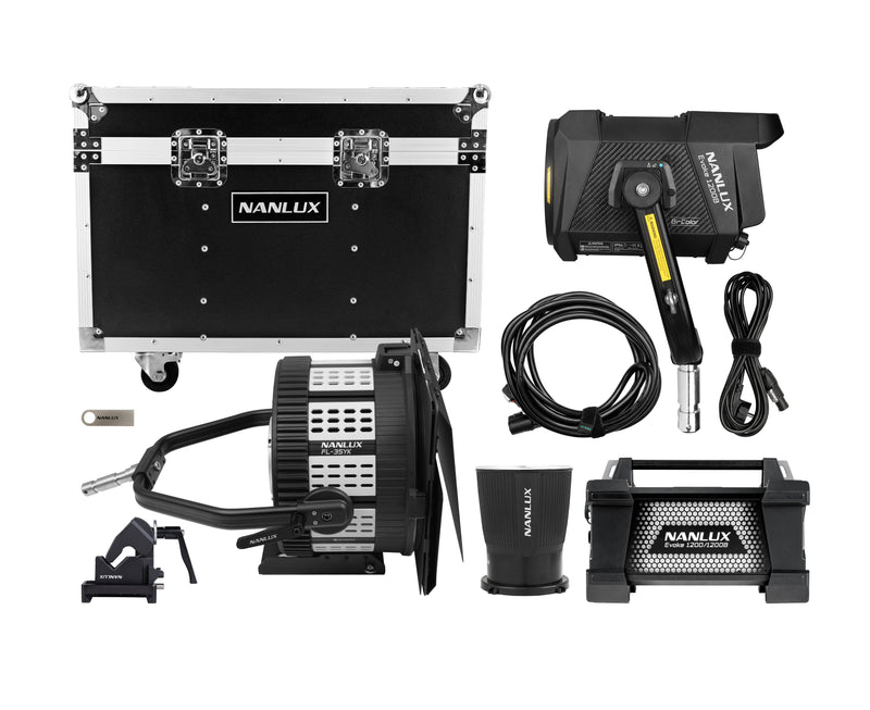 NANLUX Evoke 1200B Kit with Fresnel Lens and Flight Case