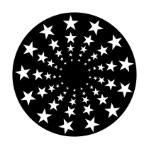 Metal Gobo - Stars Radial me-1085