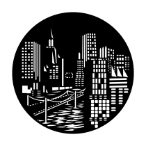 Metal Gobo - City Night Bridge ME-1212