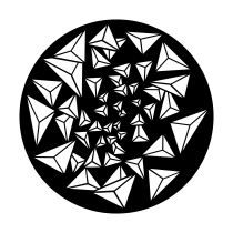 Metal Gobo - Breakup Disappearing Triangles ME-2016