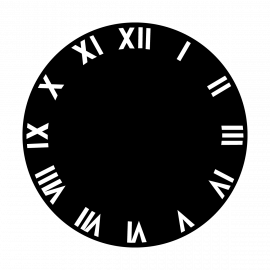 Metal Gobo - Clock Roman Numeral ME-2505