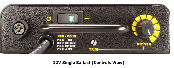 Kino Flo Ballast 12vDC 4pin XLR sgl