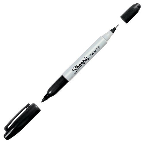 Sharpie Twin Tip Black Permanent Marker Fine/Ultra Fine Tips