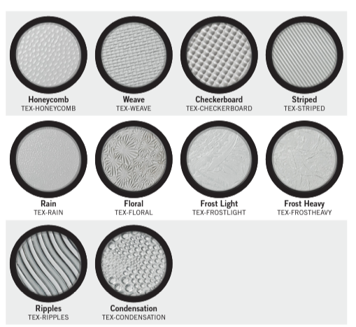 Textured Glass Gobos - B Size