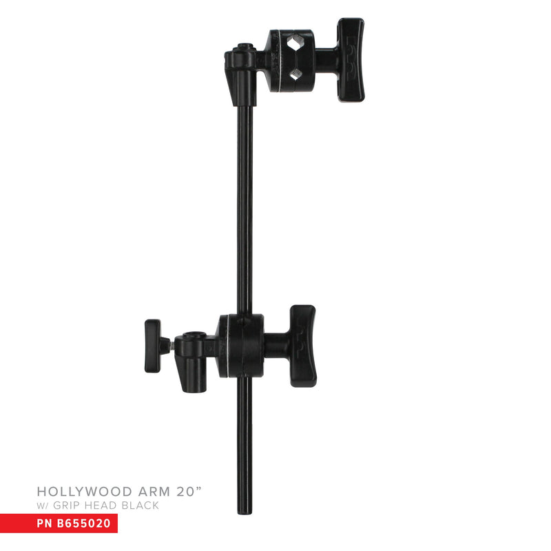 20" Grip Head, Stainless Steel Arm - Black