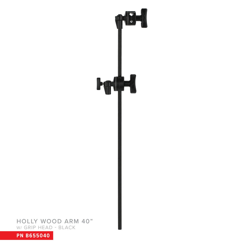 40" Grip Head, Stainless Steel Arm - Black