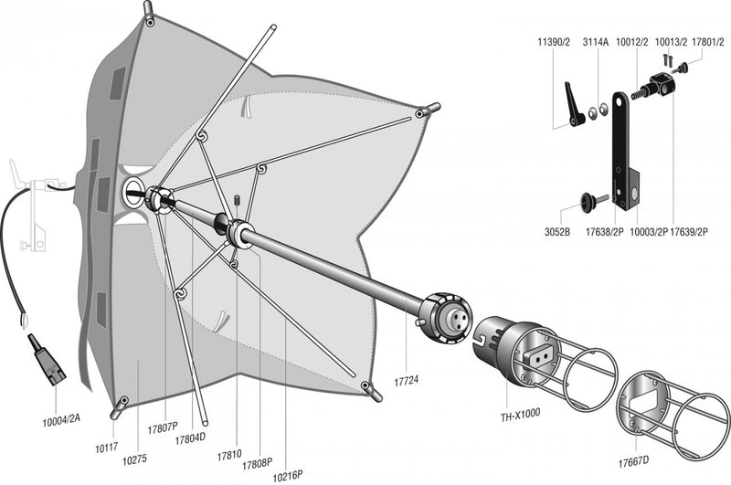 Lowel Rifa Cable & Socket assembly