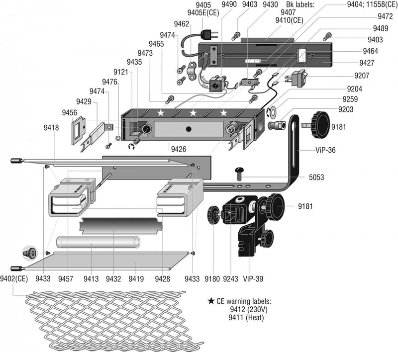 Lowel V-Light glass tube