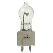 GE Quartzline DYG 250W 30V Lamp