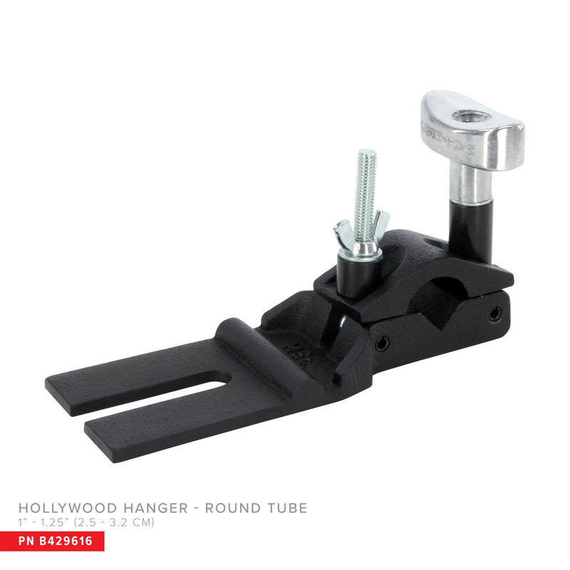 Matthews Hollywood Hanger for 1" Round Tube and 1-1/4" Pipe Black B429616