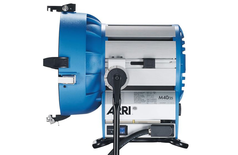 ARRI M40 System Lamphead. includes Head; 4 leaf barndoors; Spill ring; Header cable 7m