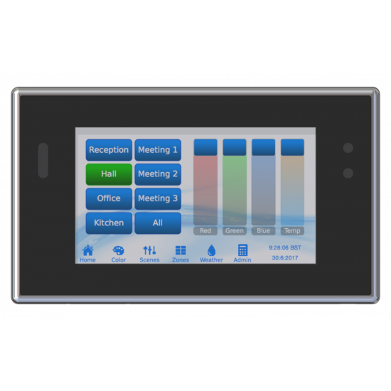 Pharos Touch Panel Controller Black on Nickel (512 channels DMX/eDMX)